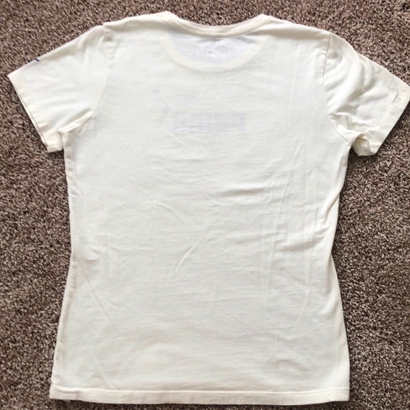 Puma Cotton T-Shirt with Logo (Cream/Purple) - Picture 4 of 8